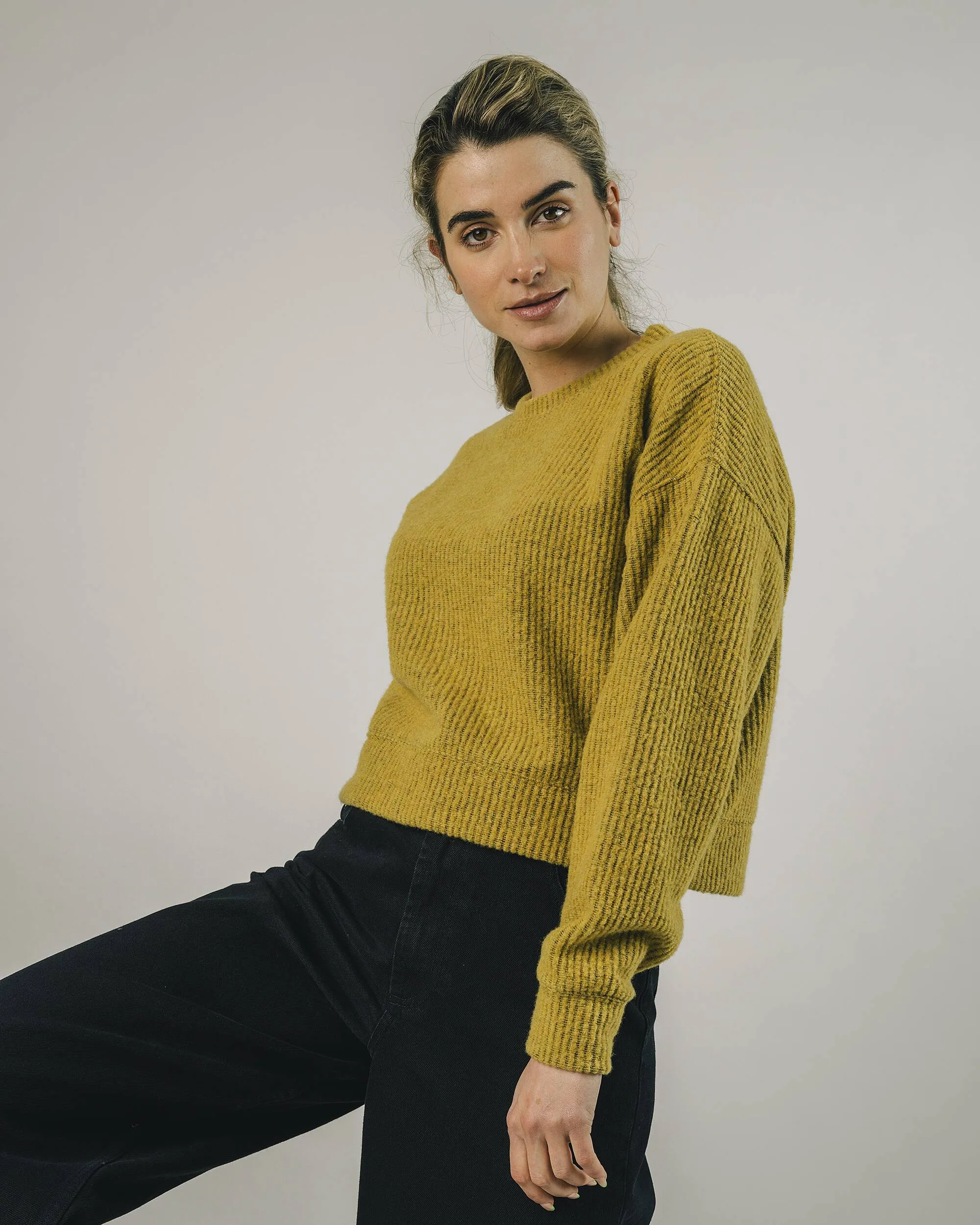 Cropped Sweater Mustard