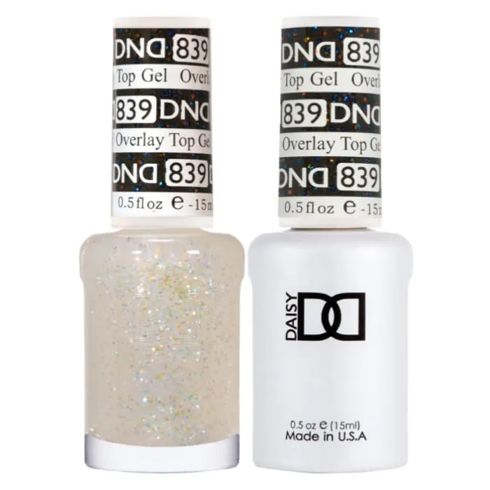 DND Duo Matching Color - OVERLAY GLITTER TOP GELS Collection - 839