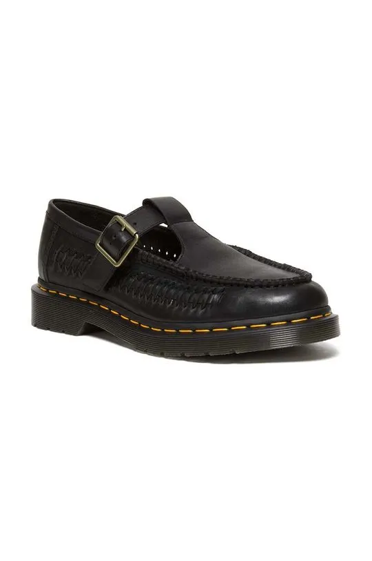 Dr. Martens leather shoes Adrian T Bar black color DM31622001