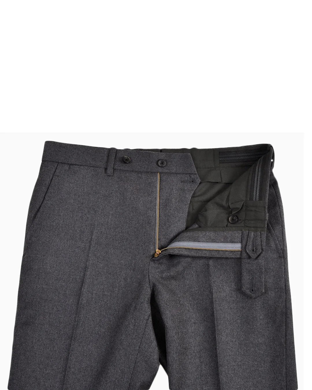 Dugdale Dark Grey Wool Flannel Pant