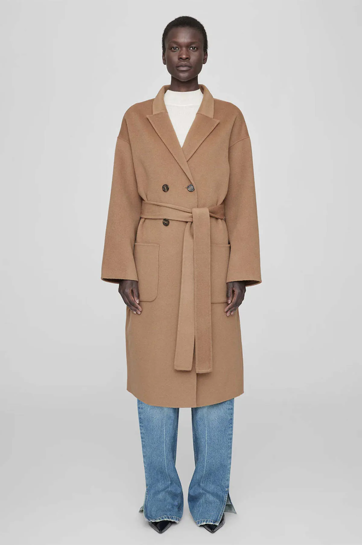 Dylan  Cashmere Blend Coat - Camel