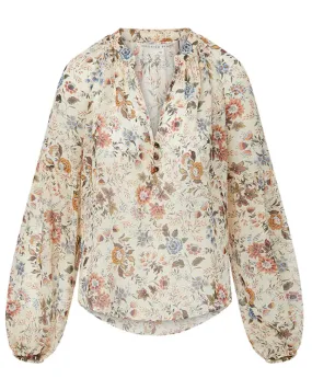 Ecru Floral Clarina Blouse