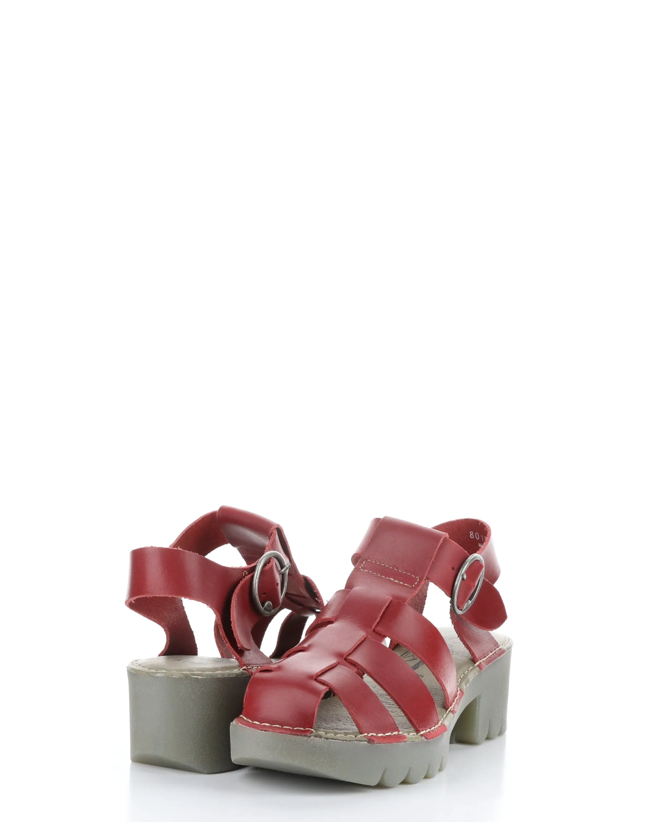 EMME511FLY 004 RED Round Toe Sandals