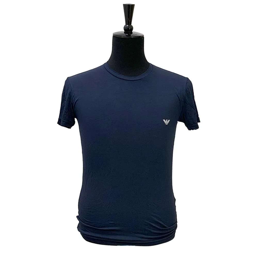 EMPORIO ARMANI  |Crew Neck Plain Cotton Short Sleeves Logo Crew Neck T-Shirts