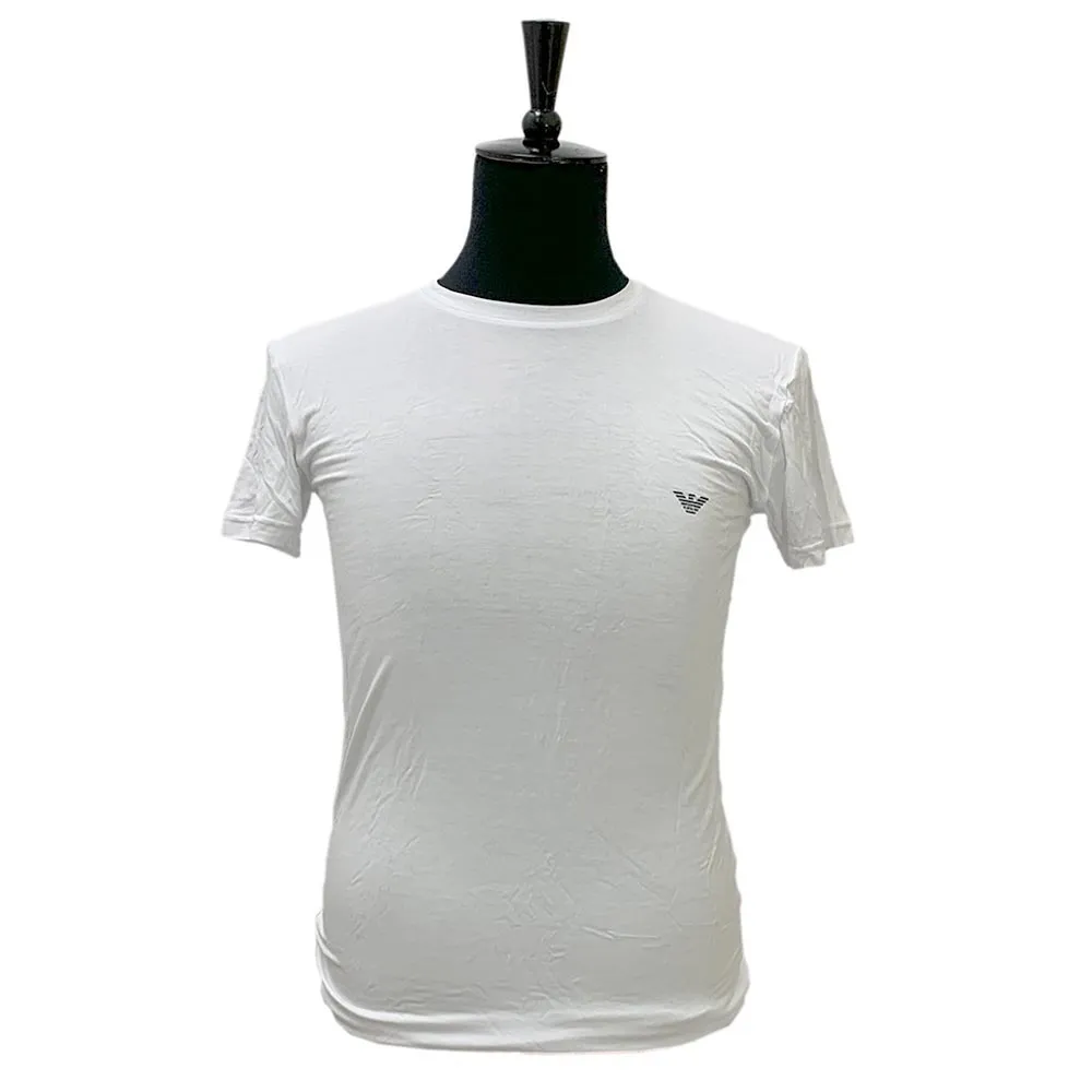 EMPORIO ARMANI  |Crew Neck Plain Cotton Short Sleeves Logo Crew Neck T-Shirts