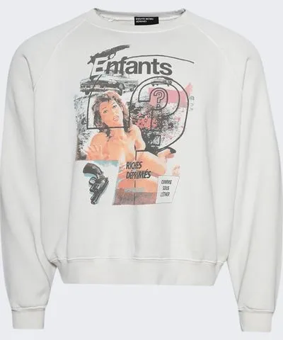 Enfants Riches Deprimes Thrilling Raglan Sweatshirt Faded Ivory