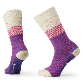 Everyday Popcorn Cable Crew Socks - Power Pink