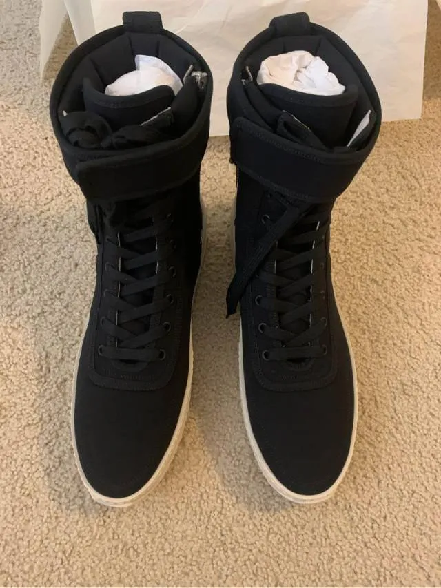 Fear of god military sneaker black nylon