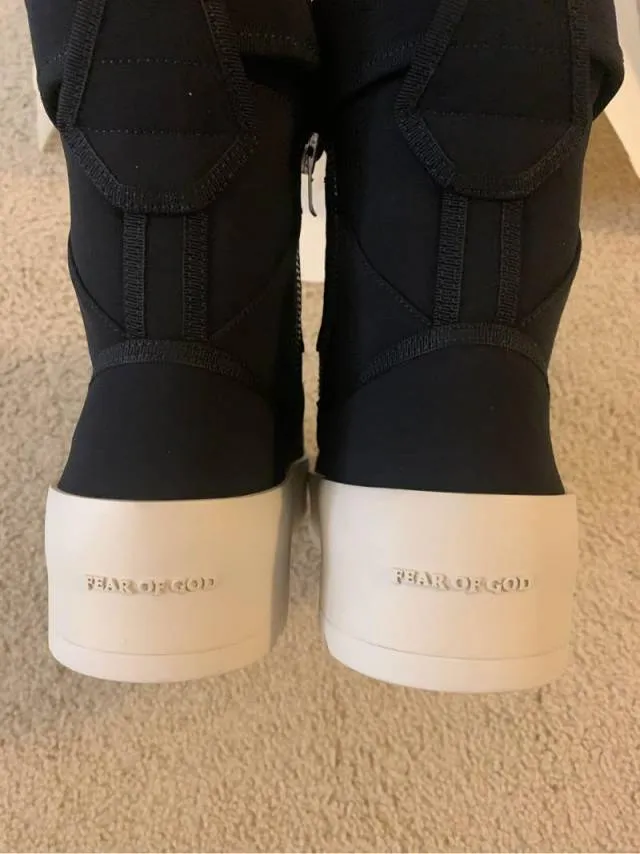 Fear of god military sneaker black nylon