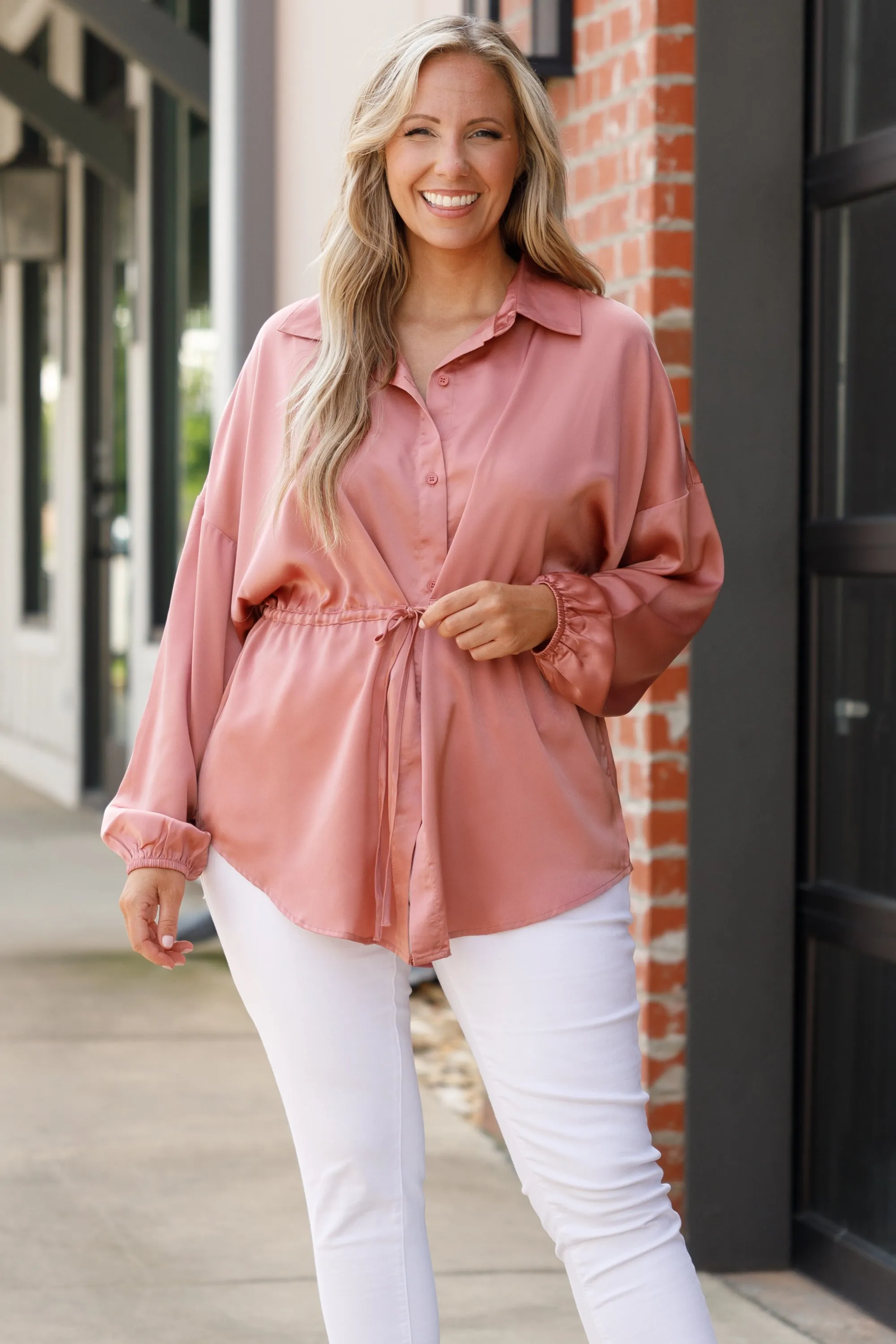 For The Weekend Blouse, Mauve