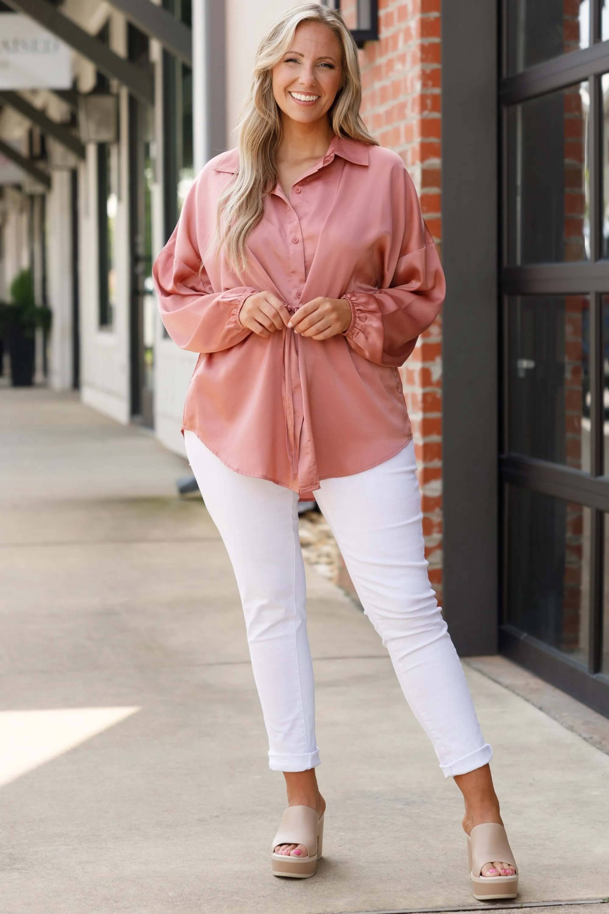 For The Weekend Blouse, Mauve