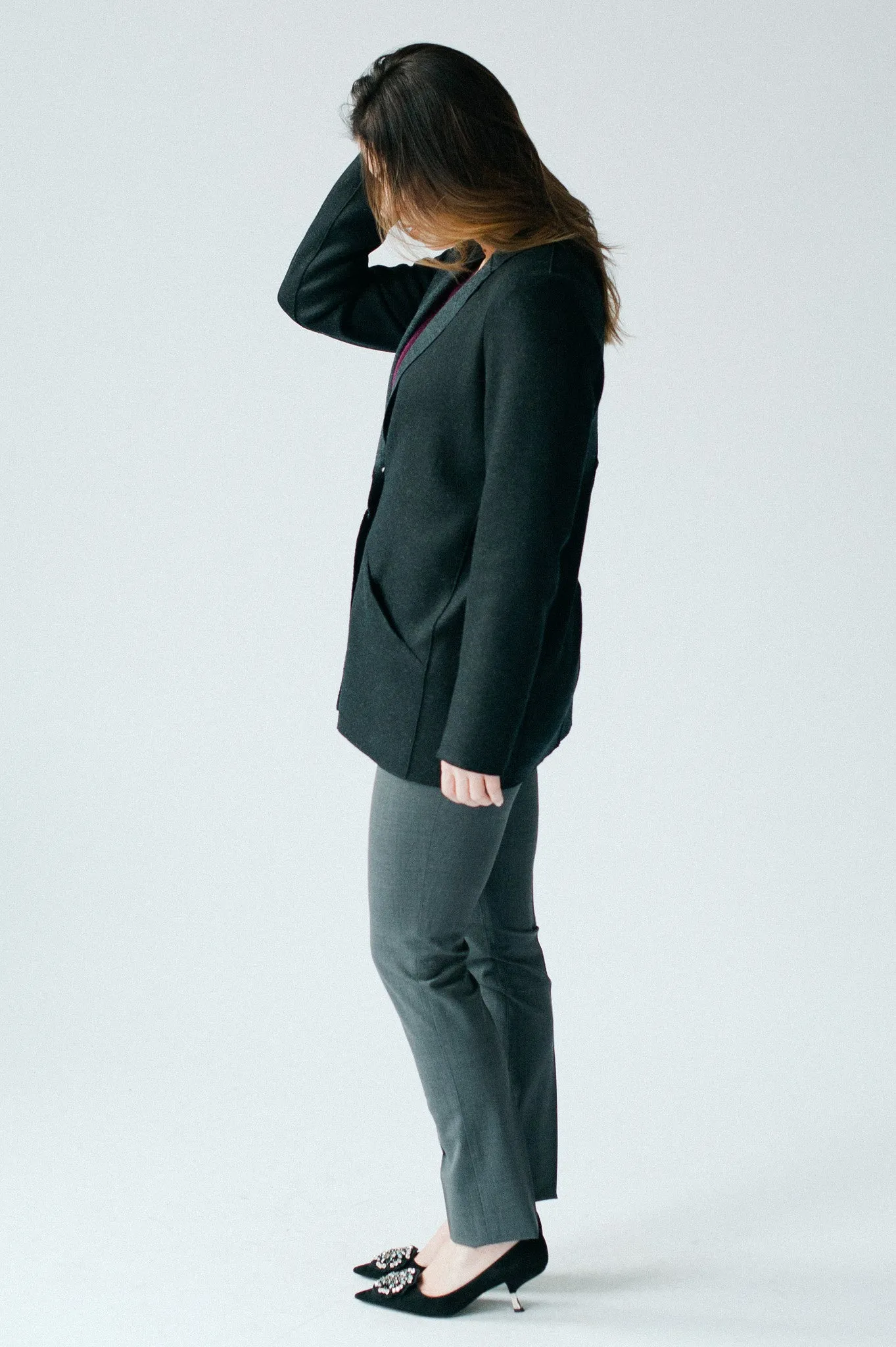 Greenwich Sweater Blazer - Black