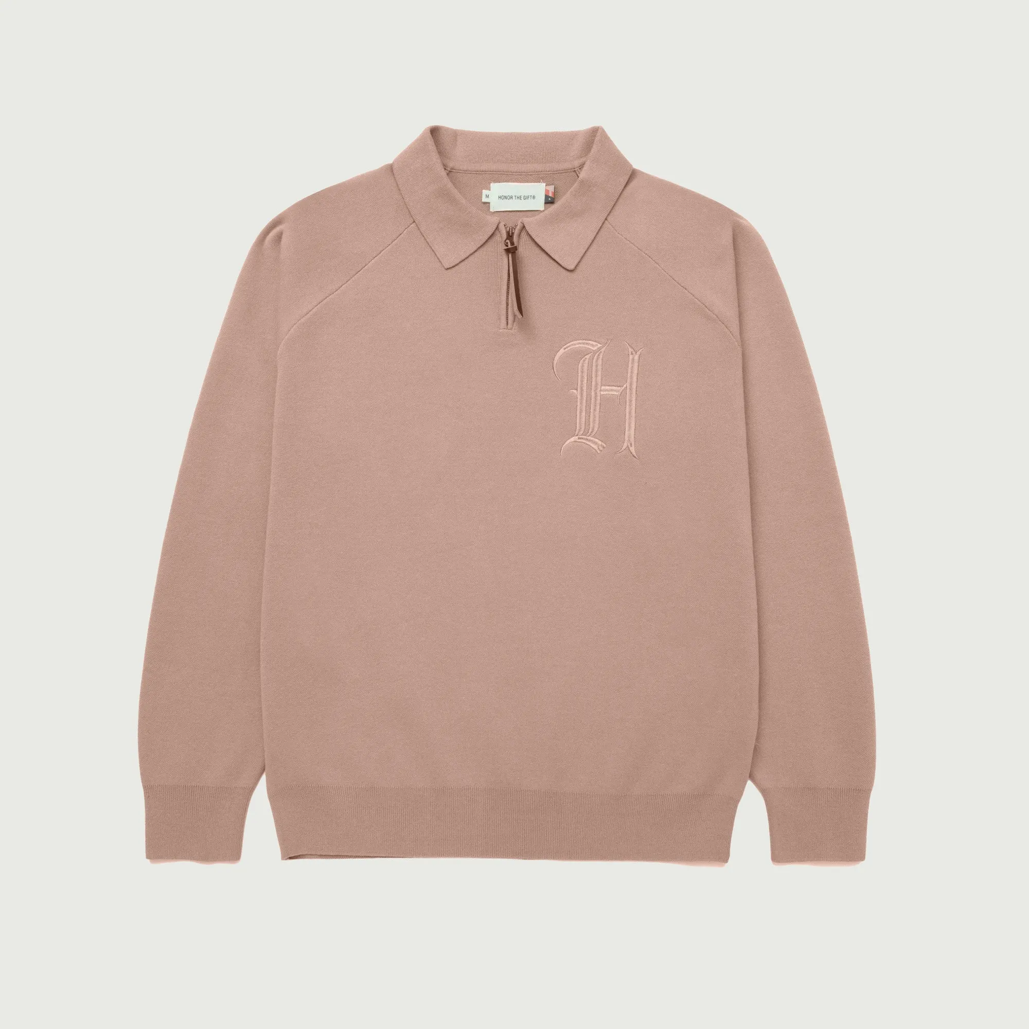 HTG Zip Henley - Clay