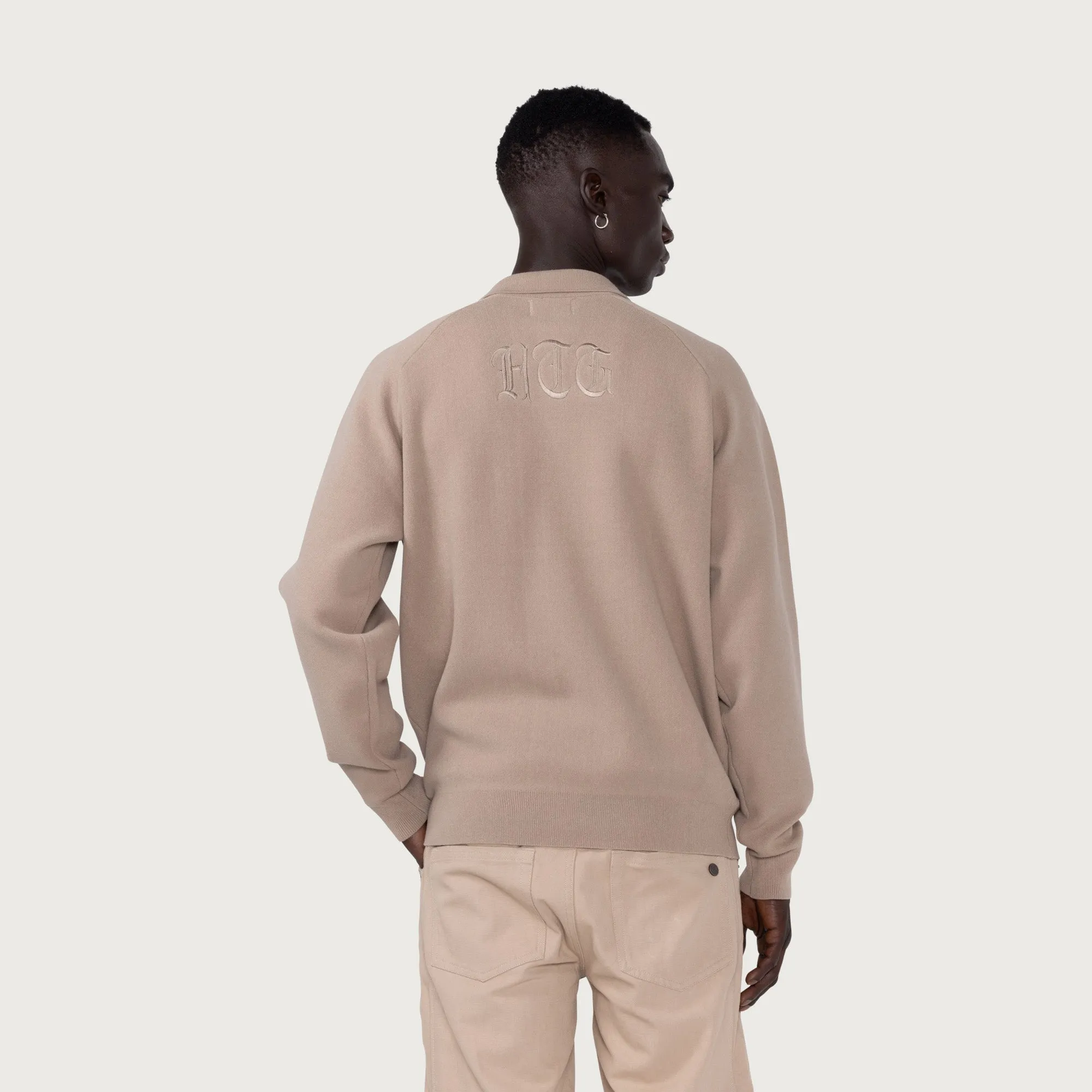 HTG Zip Henley - Clay