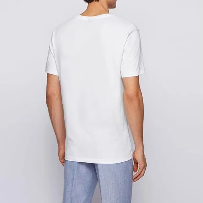 Hugo Boss  |Plain Cotton Short Sleeves Logo T-Shirts