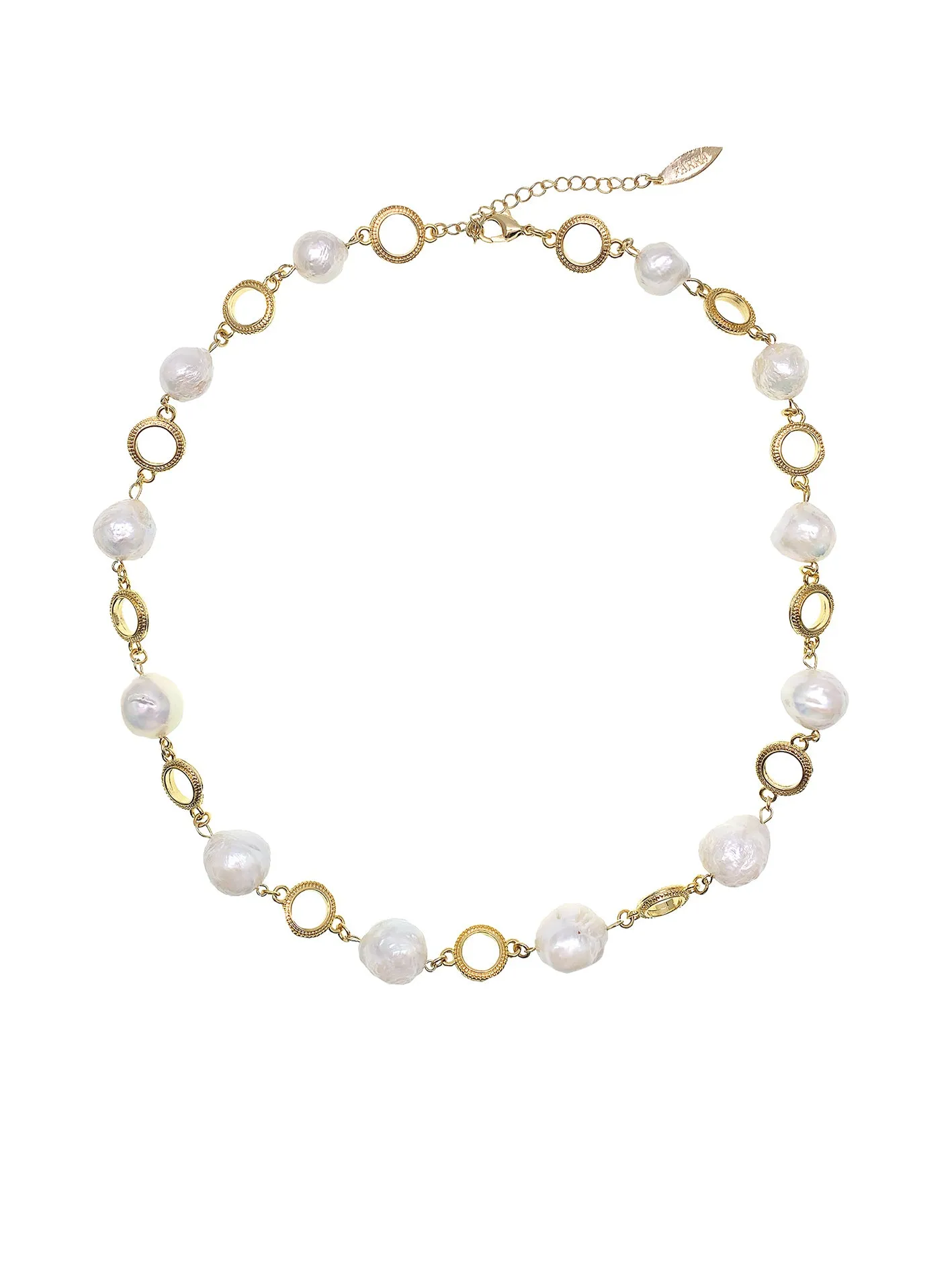 Irregular Freshwater Pearls Chain Necklace HN024