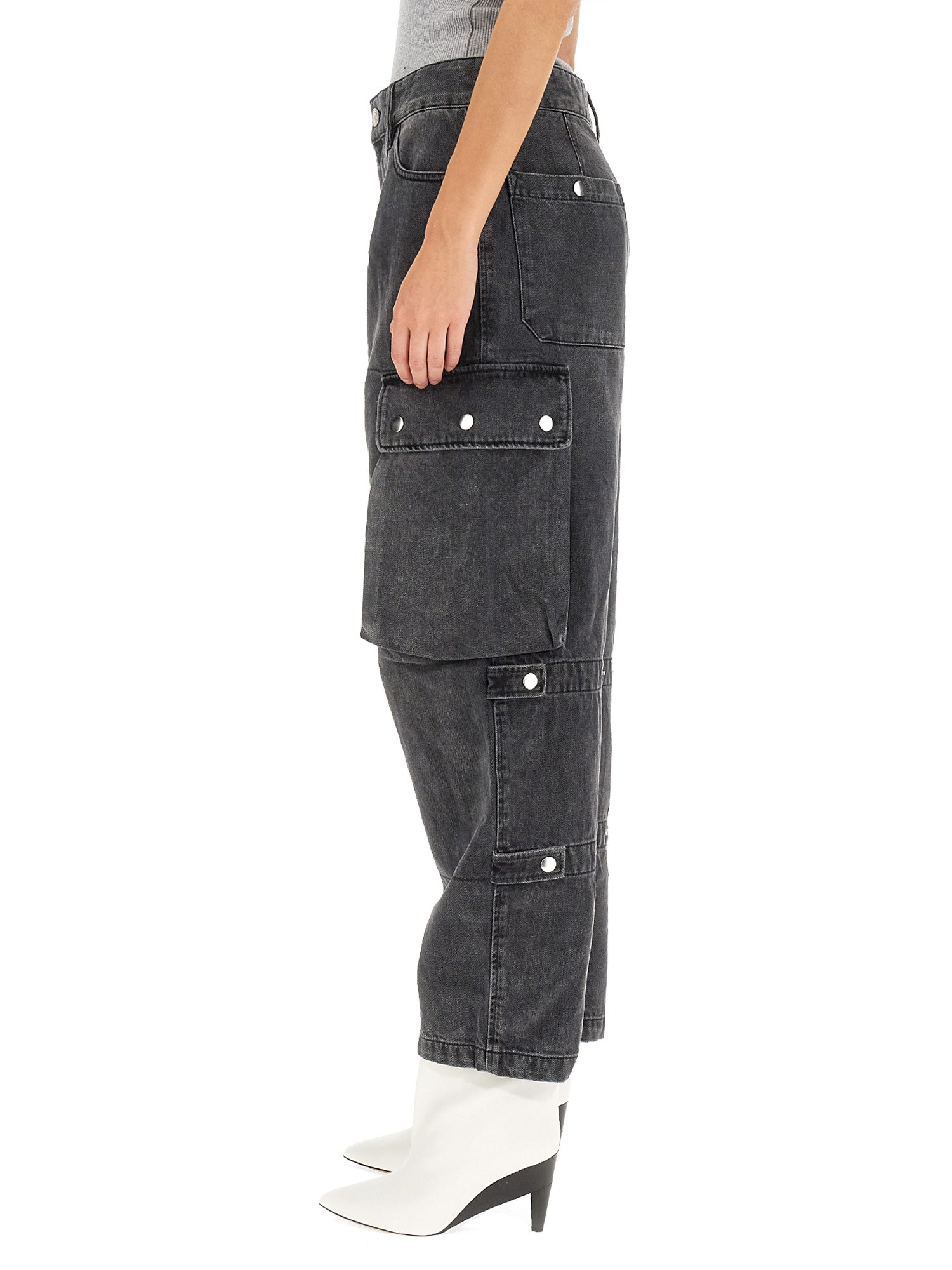 ISABEL MARANT    COTTON DENIM CARGO JEANS