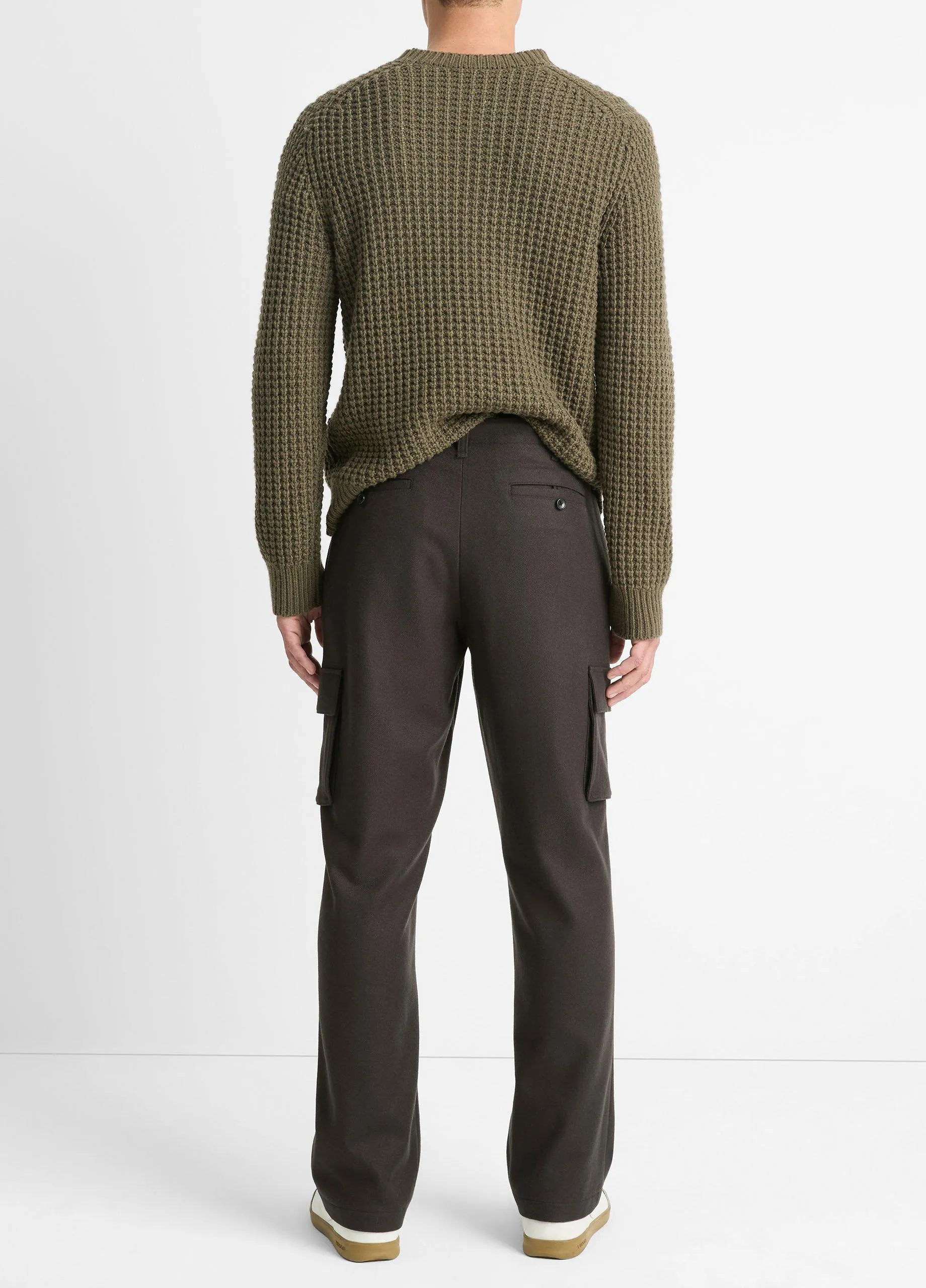 Italian Wool-Blend Flannel Cargo Pant