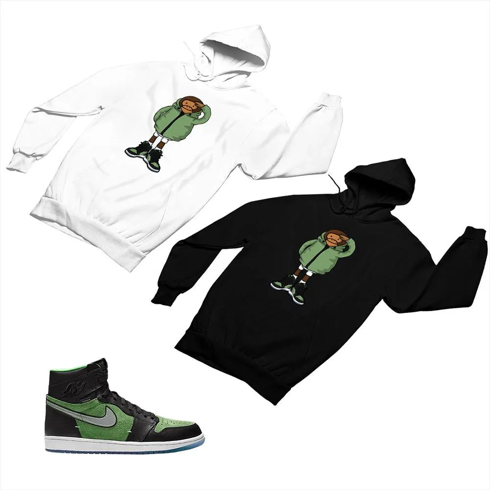 Jordan 1 Black Green Matching Custom Designed Hoodies JD 1-70-12