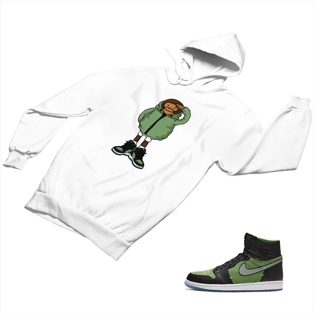 Jordan 1 Black Green Matching Custom Designed Hoodies JD 1-70-12