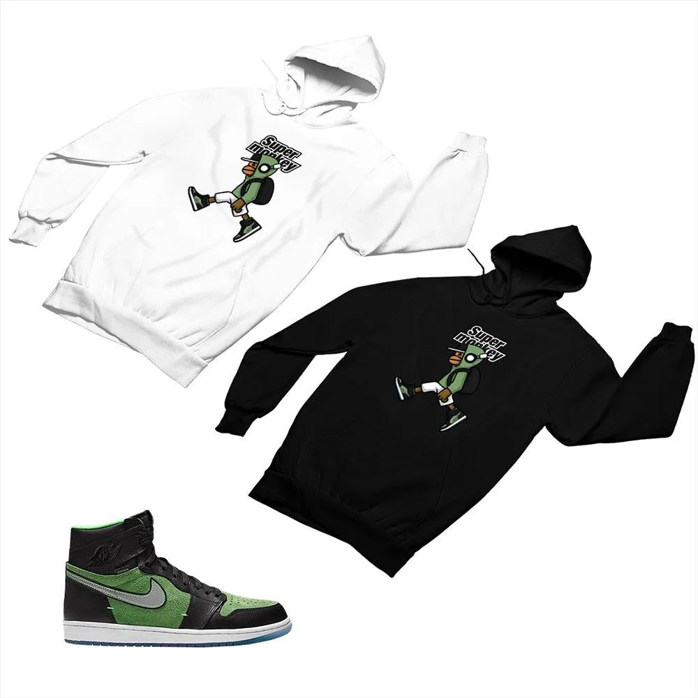 Jordan 1 Black Green Matching Custom Designed Hoodies JD 1-70-13