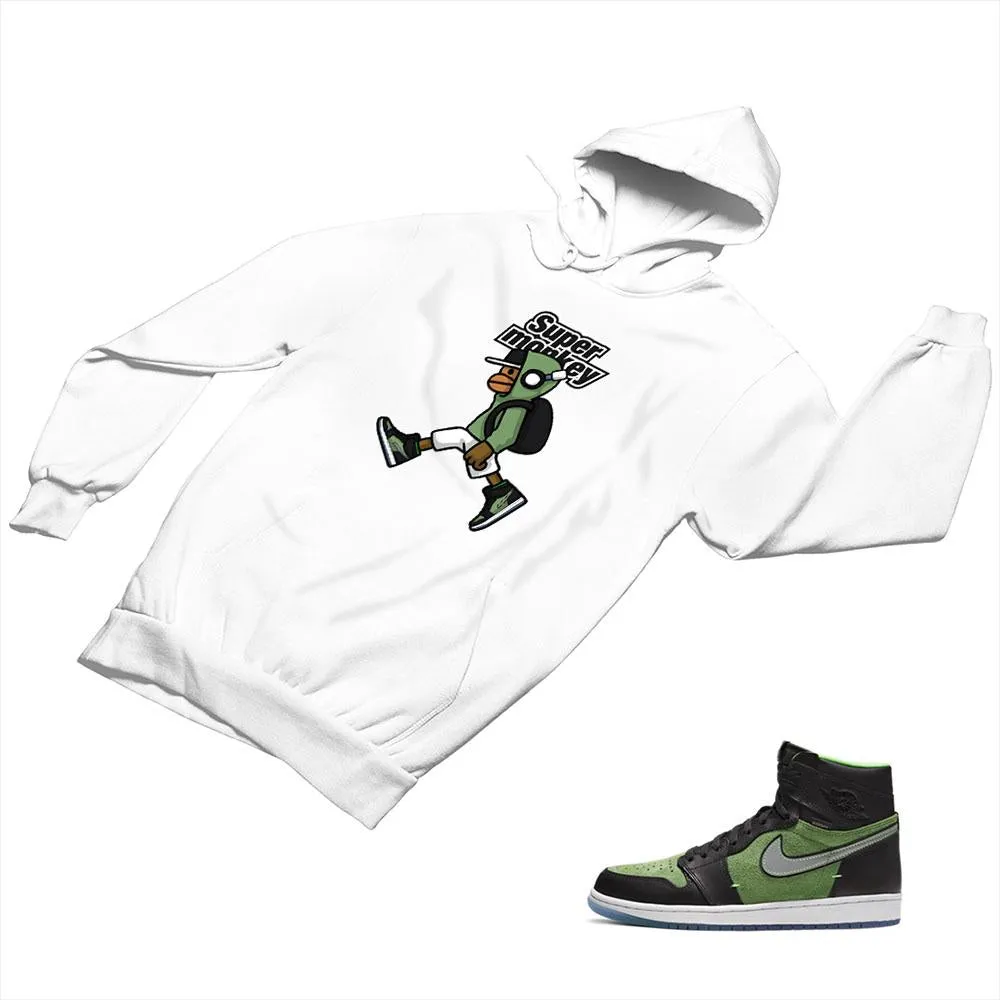 Jordan 1 Black Green Matching Custom Designed Hoodies JD 1-70-13