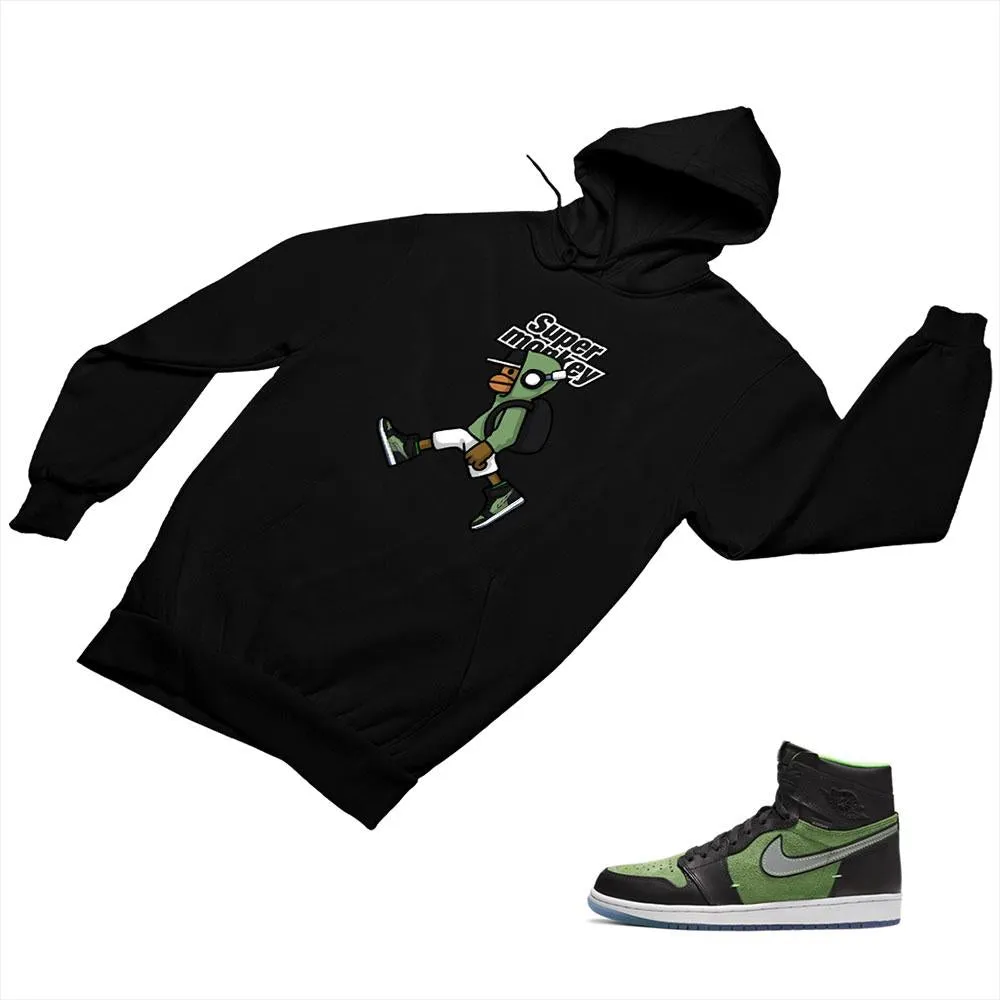 Jordan 1 Black Green Matching Custom Designed Hoodies JD 1-70-13