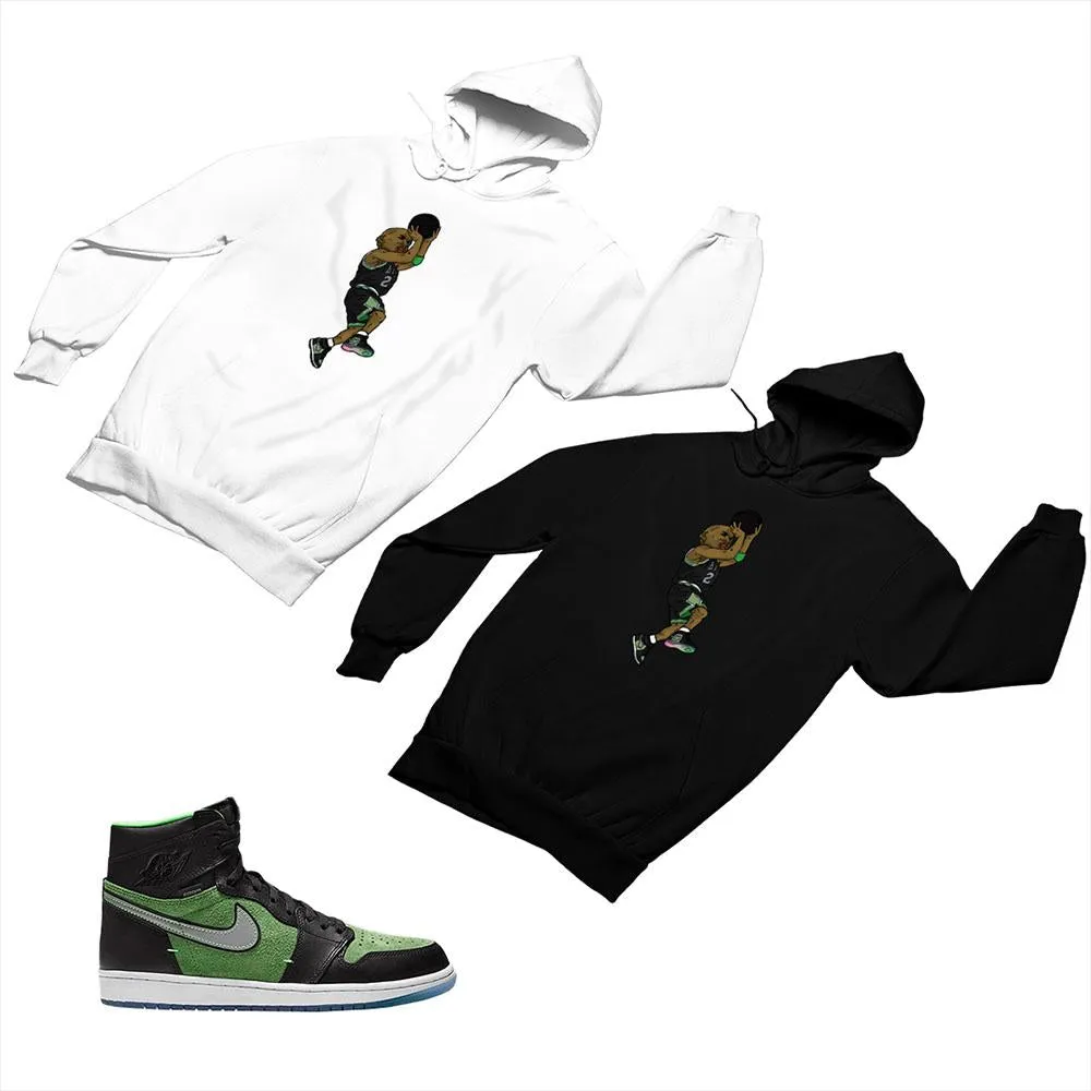 Jordan 1 Black Green Matching Custom Designed Hoodies JD 1-70-23