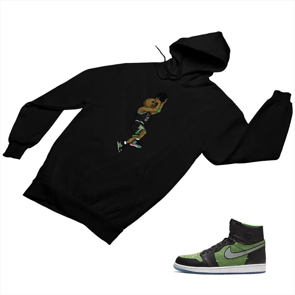 Jordan 1 Black Green Matching Custom Designed Hoodies JD 1-70-23