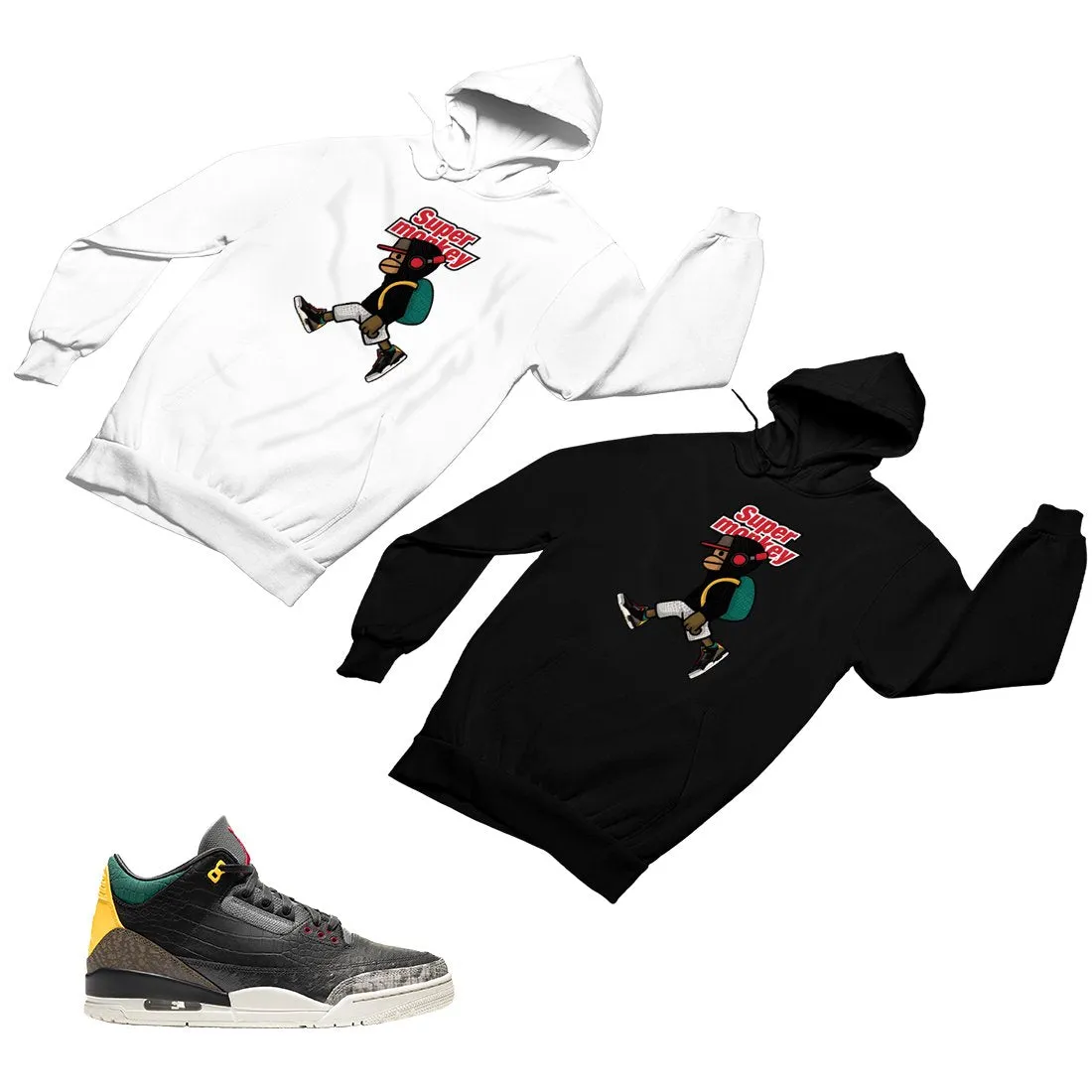 Jordan 3 Animal Matching Custom Designed Hoodies JD 3-11-6