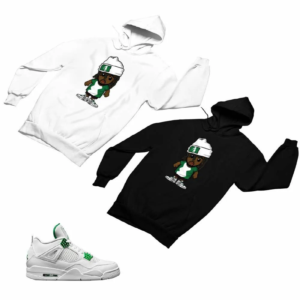 Jordan 4 Green Matching Custom Designed Hoodies JD 4-23-47