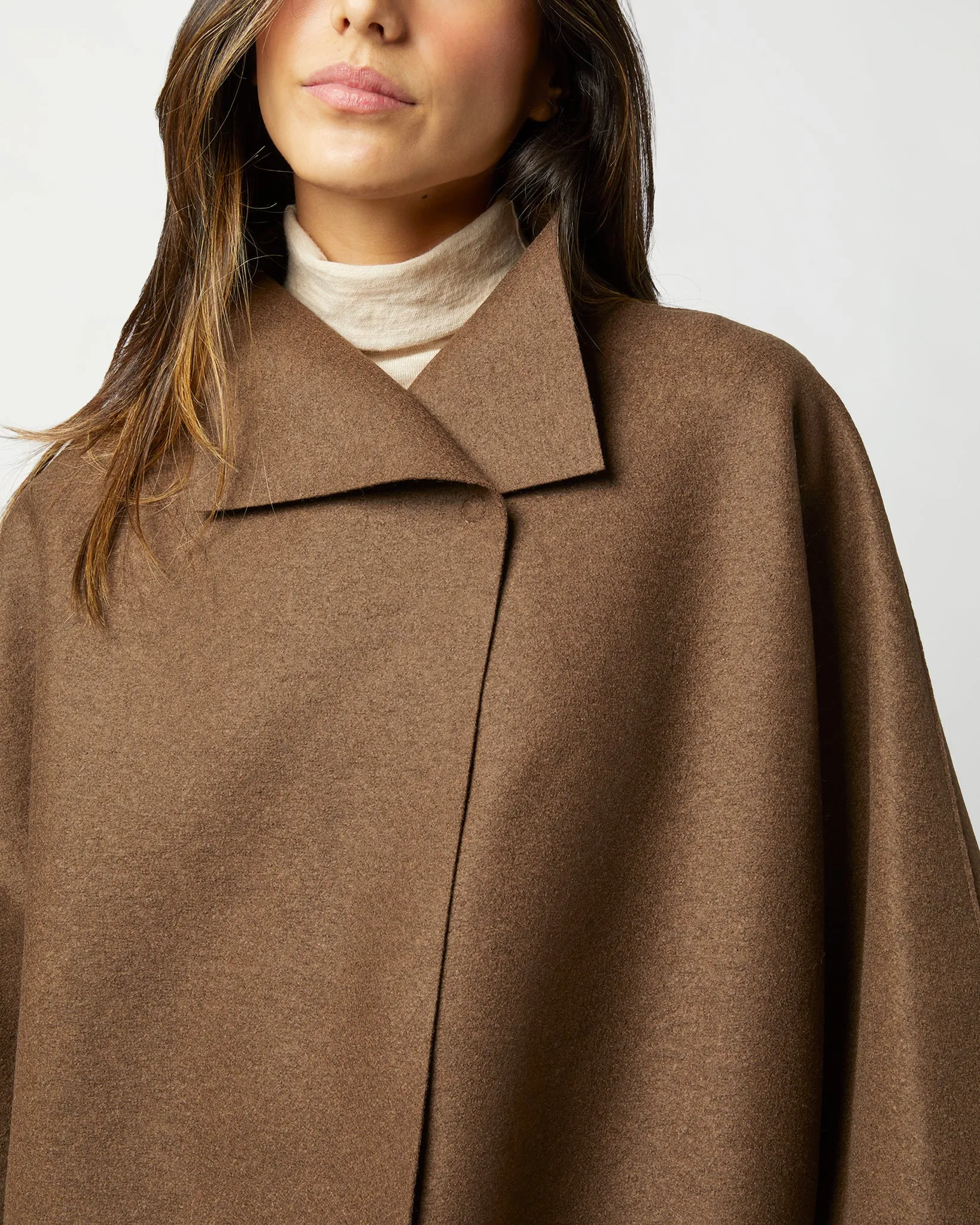 Kimono Coat in Teddy Brown