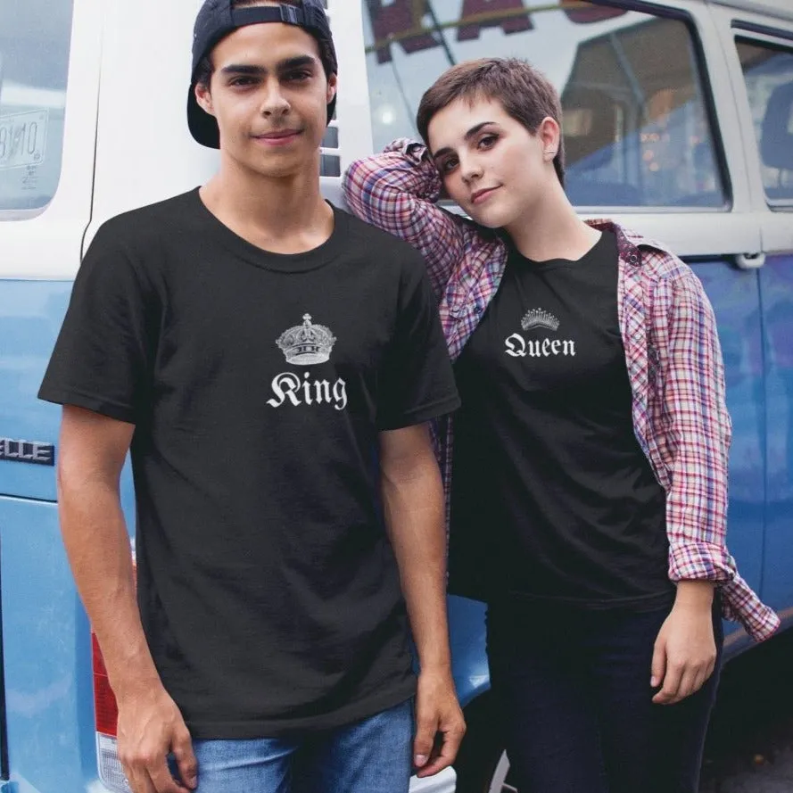 King And Queen Classic Couple T-Shirts