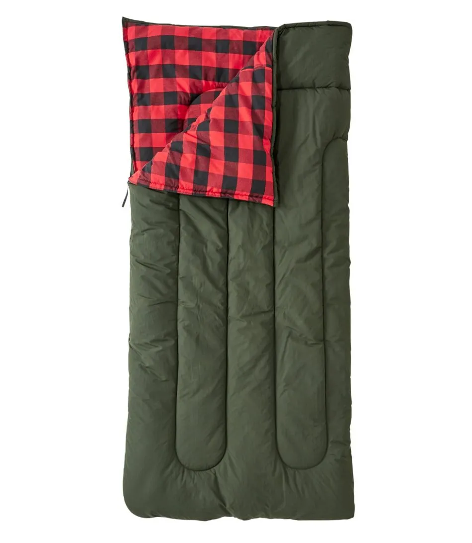 L.L.Bean Flannel Lined Camp Sleeping Bag 40F Regular