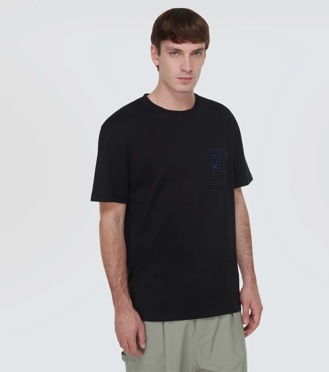 LOEWE  |Crew Neck Street Style Cotton Short Sleeves Logo Luxury