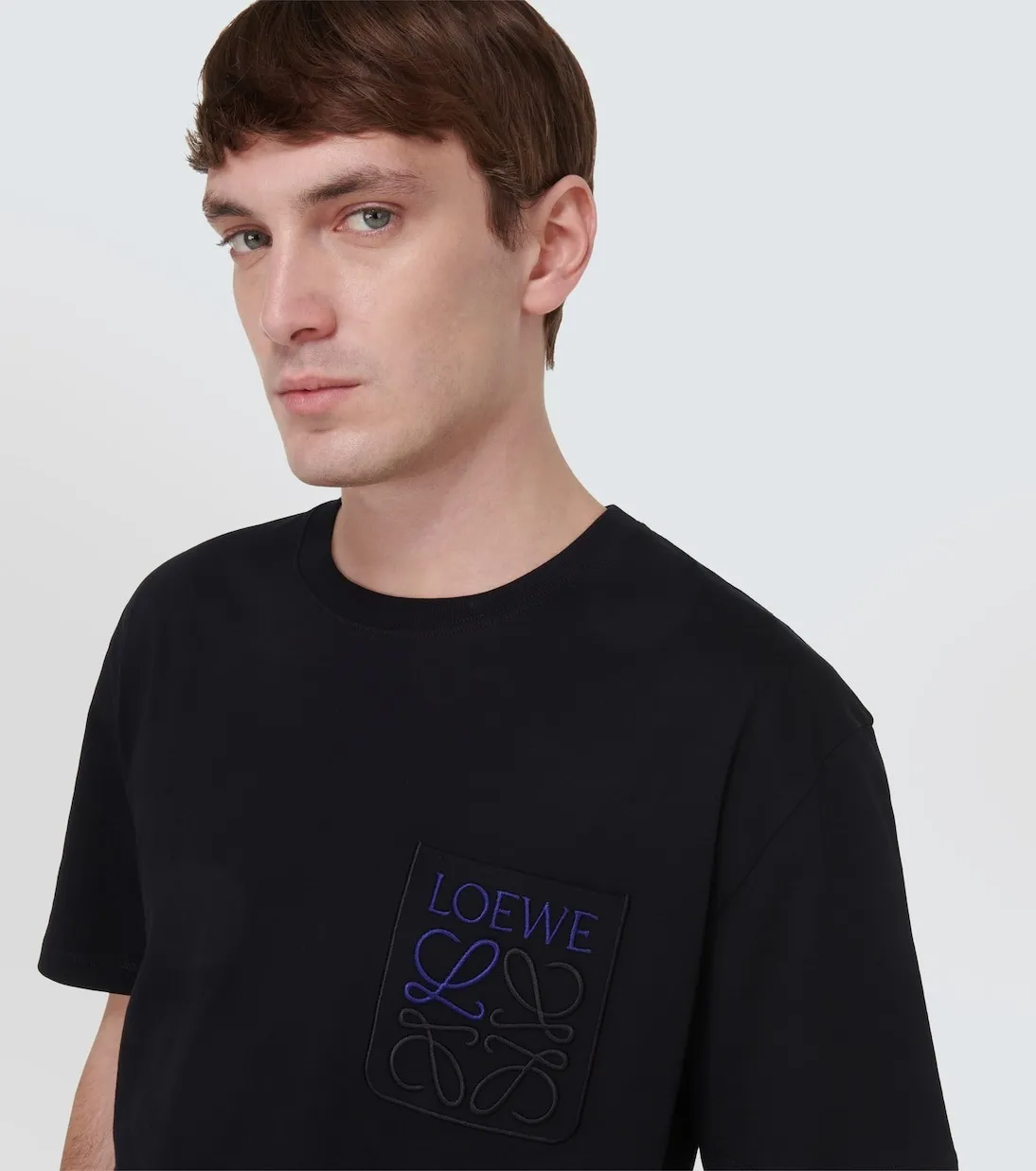 LOEWE  |Crew Neck Street Style Cotton Short Sleeves Logo Luxury