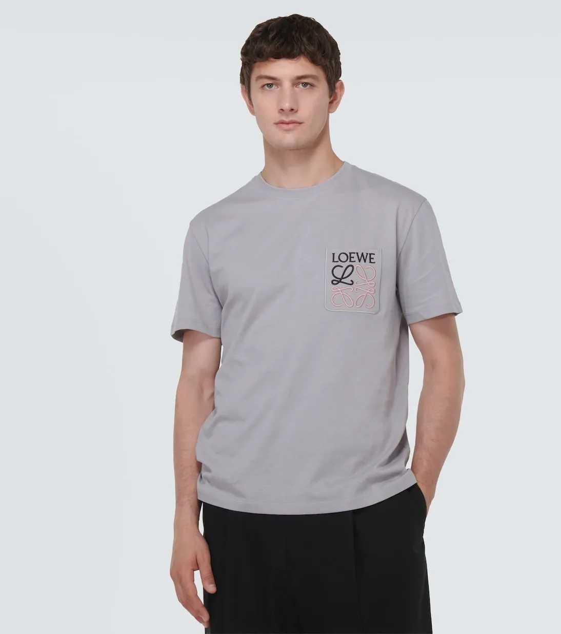 LOEWE  |Crew Neck Street Style Cotton Short Sleeves Logo Luxury