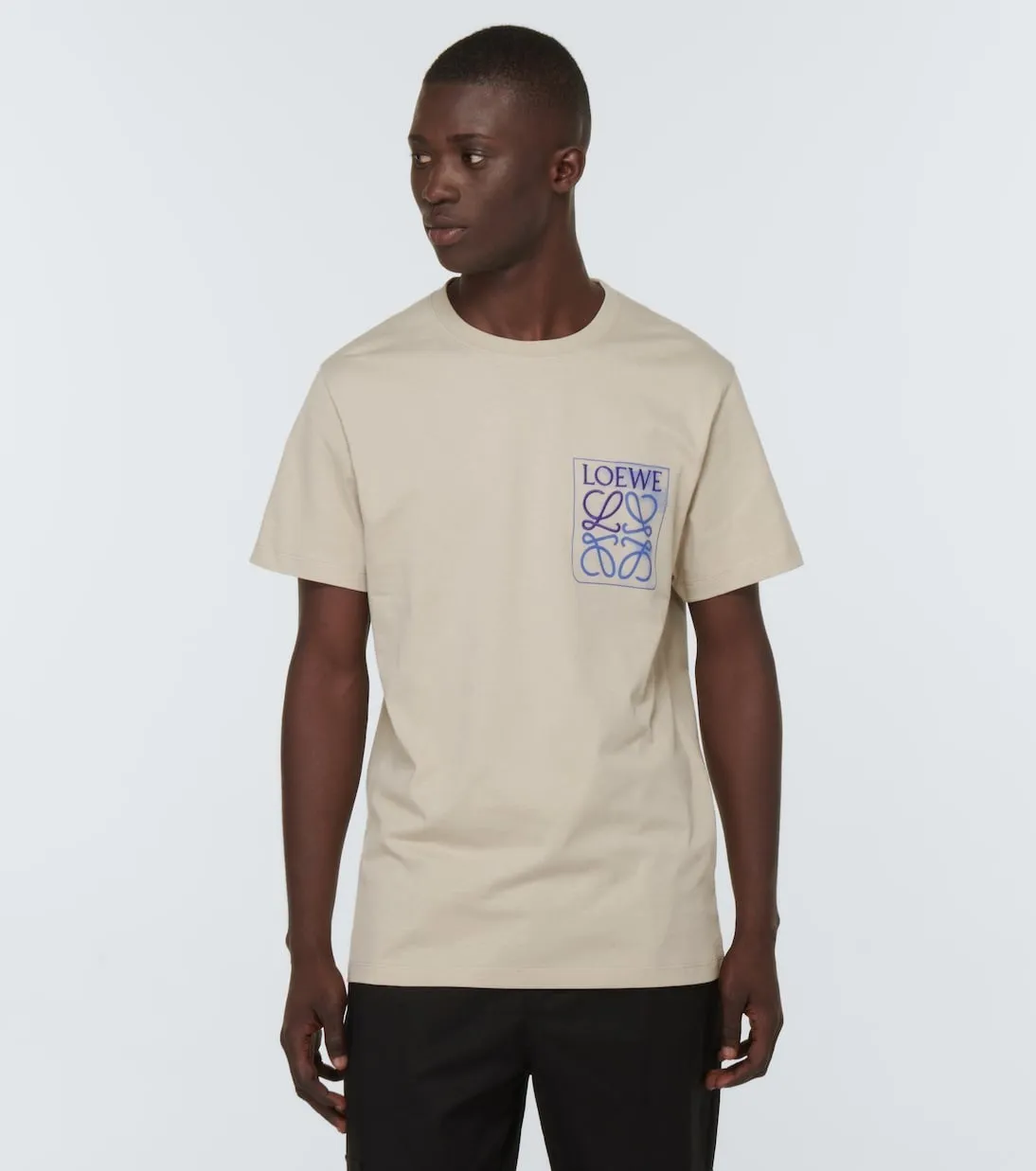 LOEWE  |Crew Neck Street Style Cotton Short Sleeves Logo Luxury