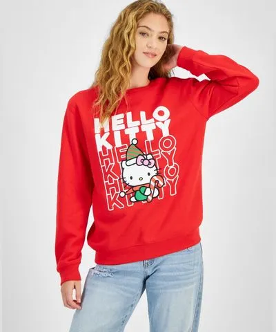 Love Tribe Juniors' Hello Kitty Christmas Sweatshirt