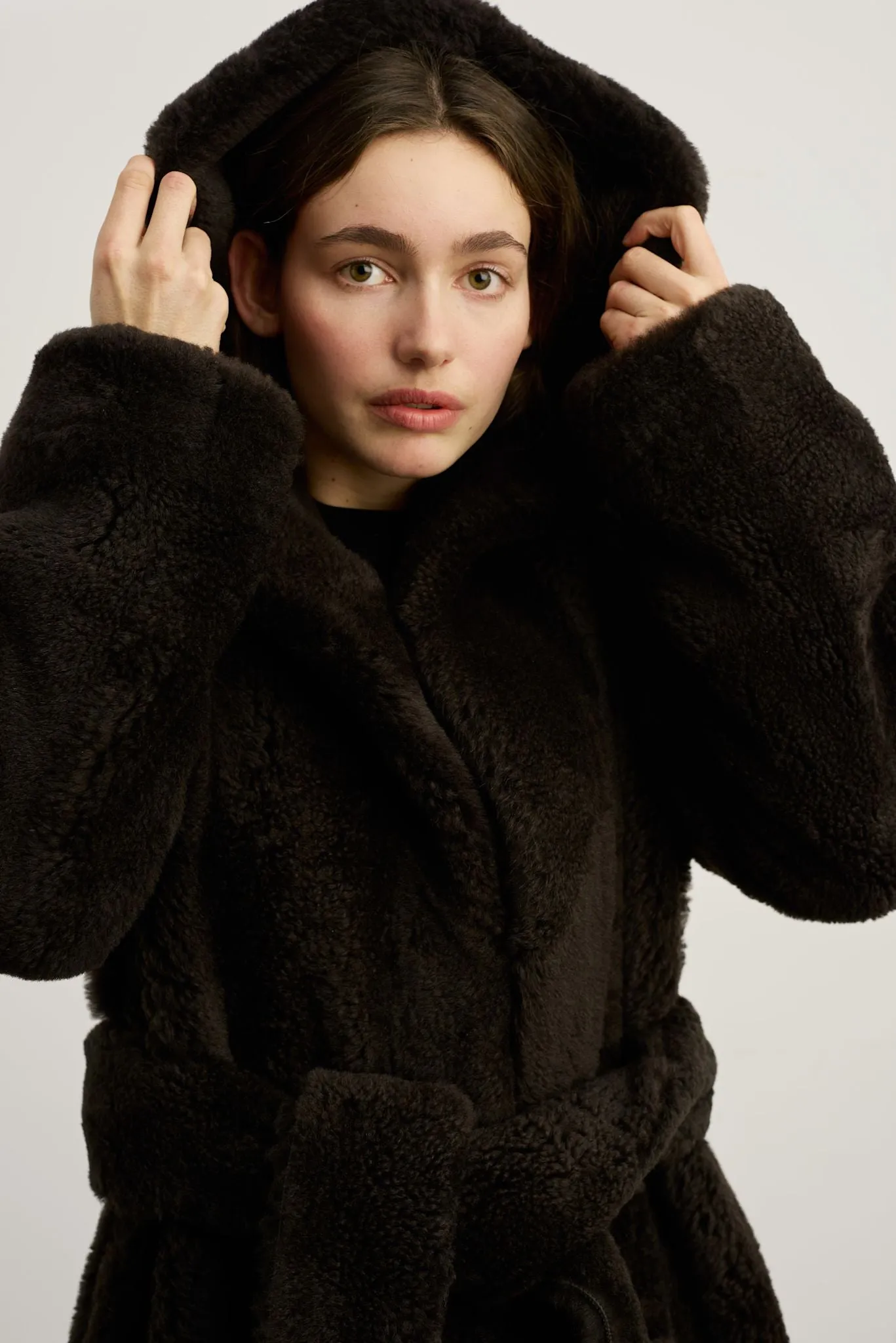 MADDIE COAT - DARK BROWN