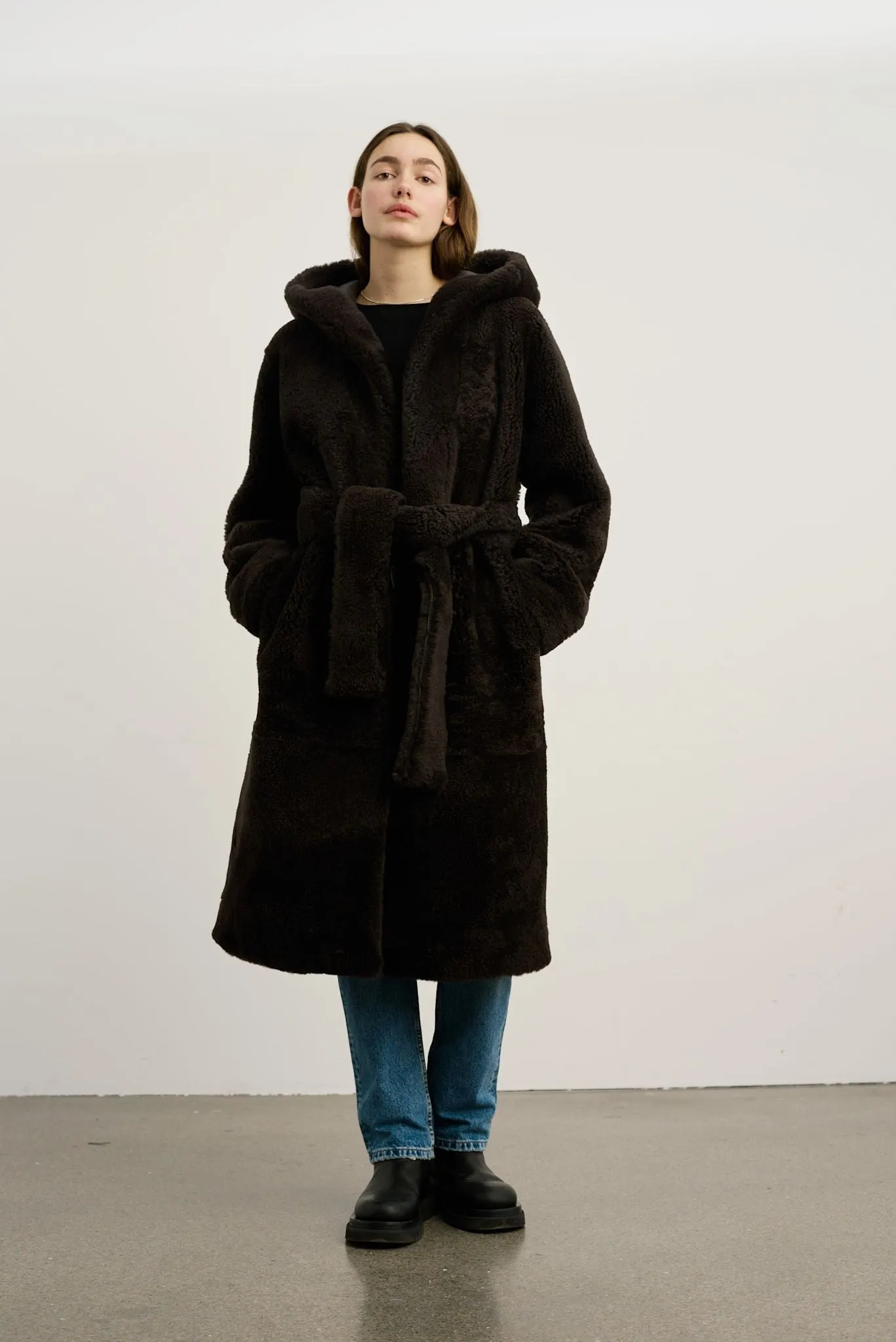 MADDIE COAT - DARK BROWN