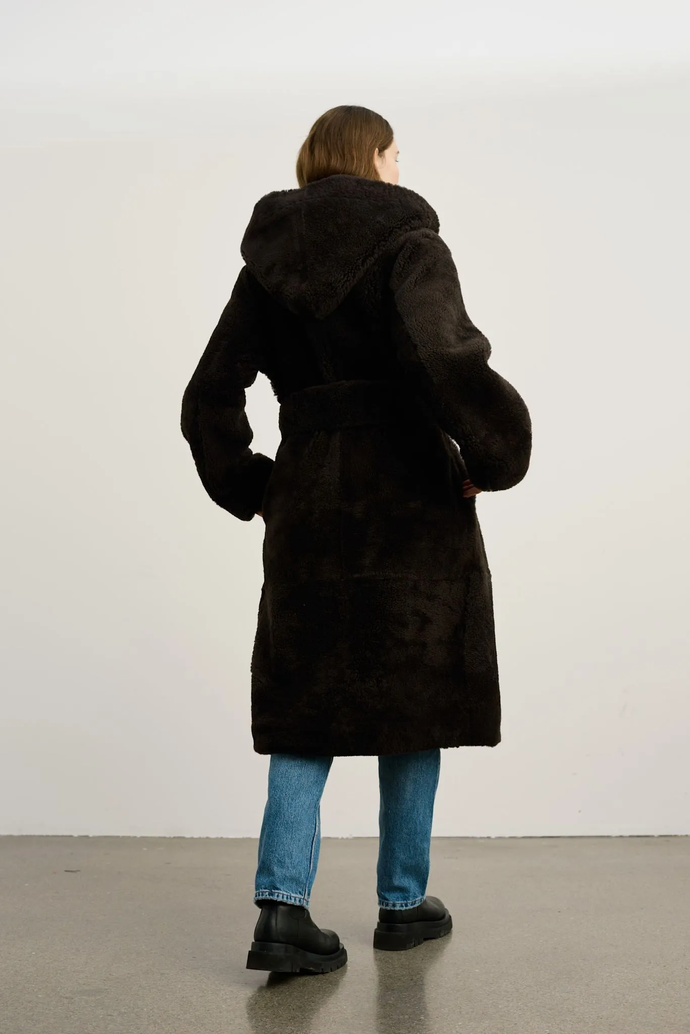 MADDIE COAT - DARK BROWN