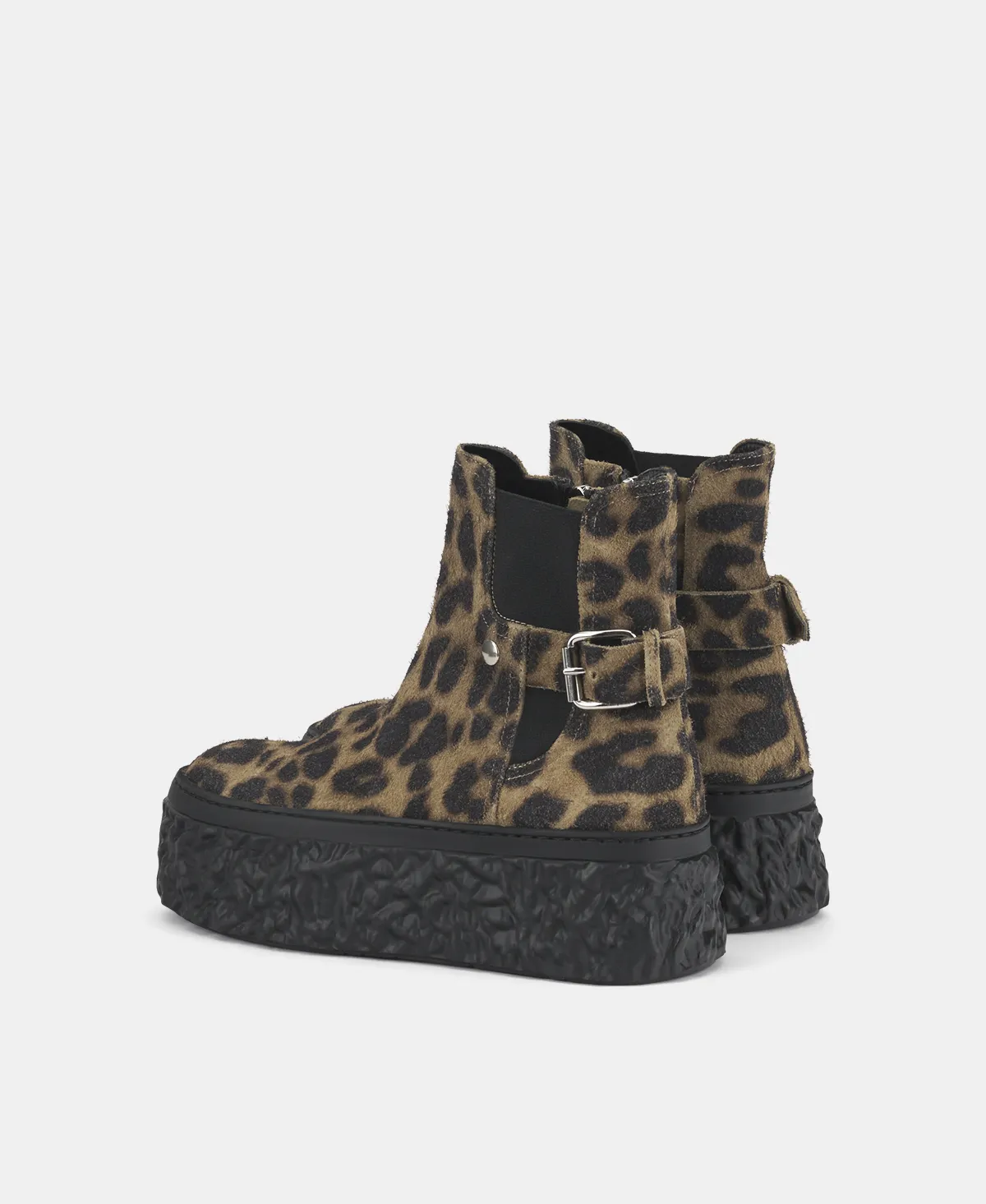 Magma Biker Animalier ankle boot with platform