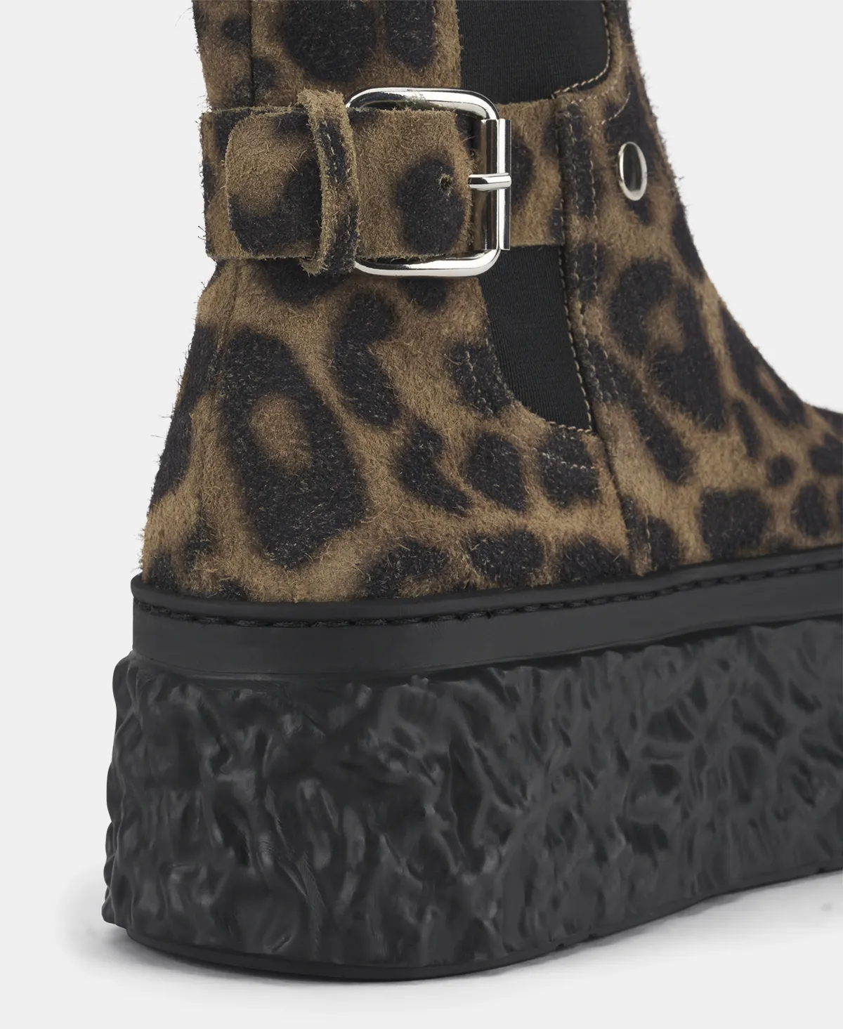 Magma Biker Animalier ankle boot with platform