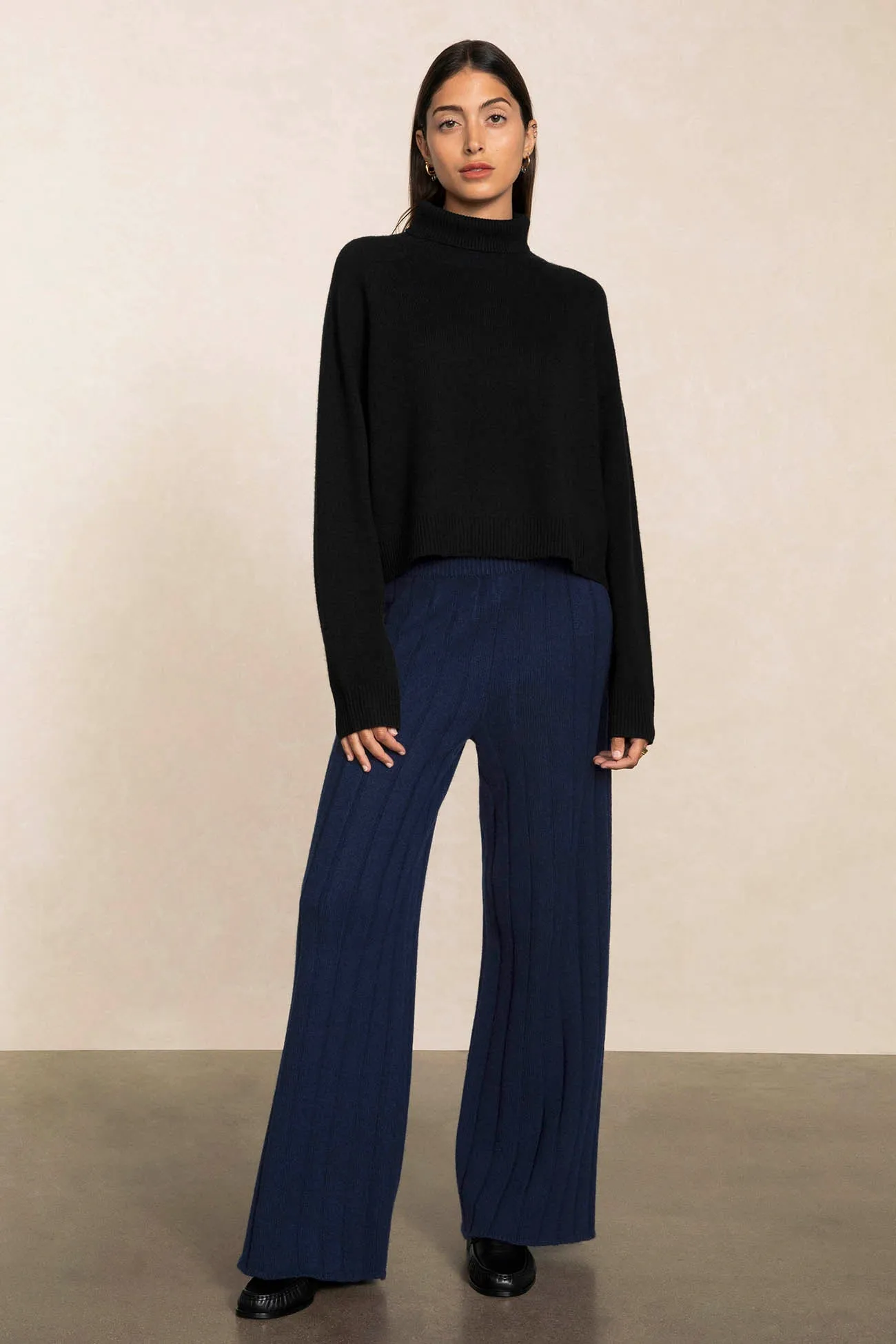 MARGAUX RIBBED WIDE LEG PANT