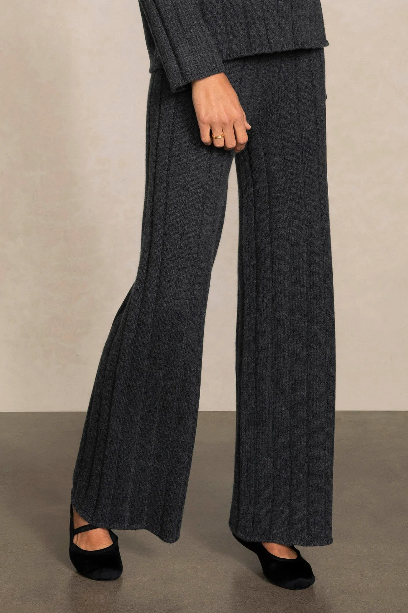 MARGAUX RIBBED WIDE LEG PANT