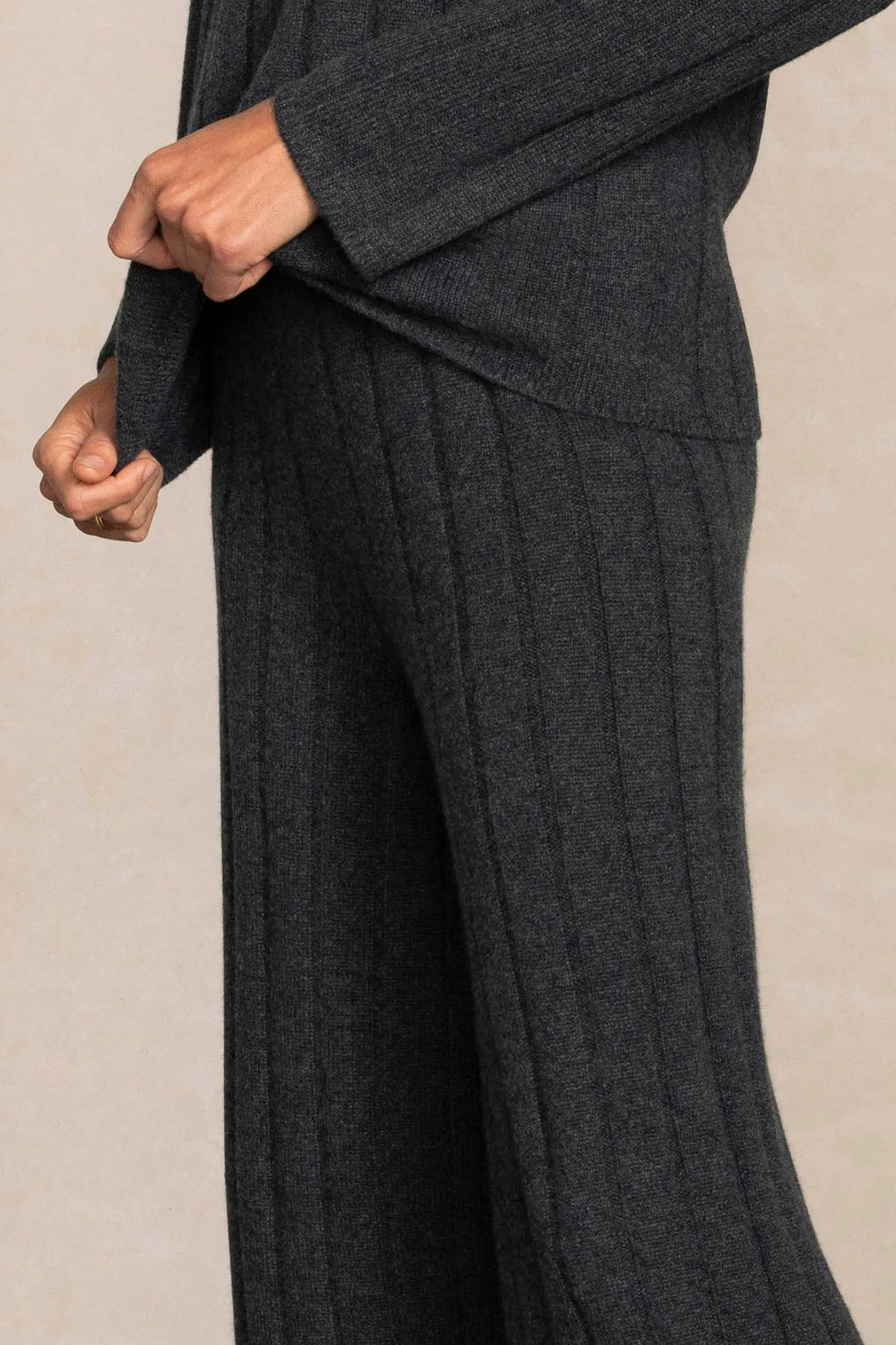 MARGAUX RIBBED WIDE LEG PANT