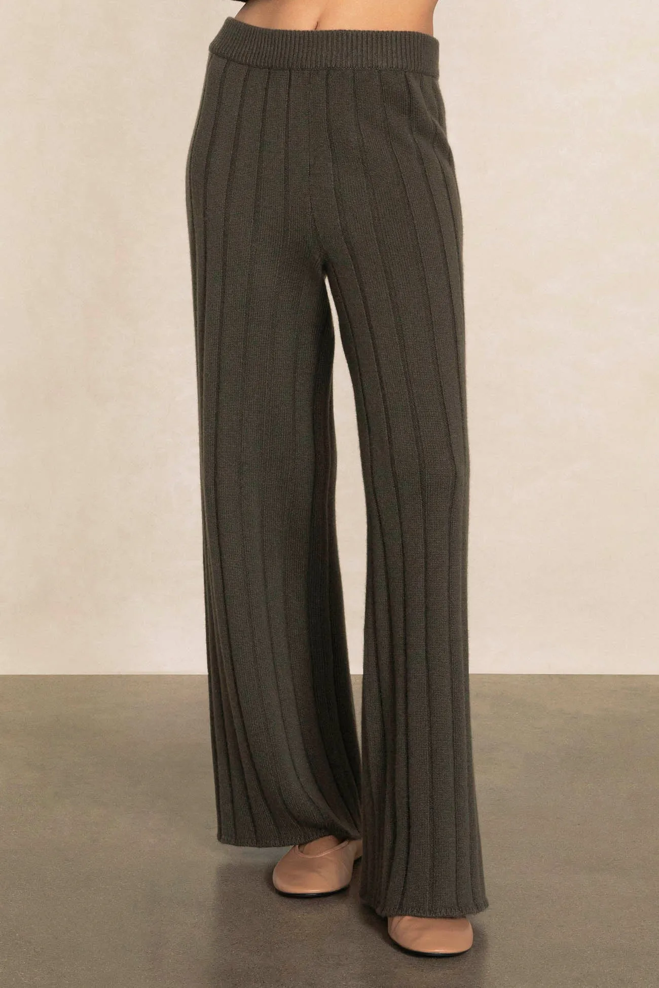 MARGAUX RIBBED WIDE LEG PANT