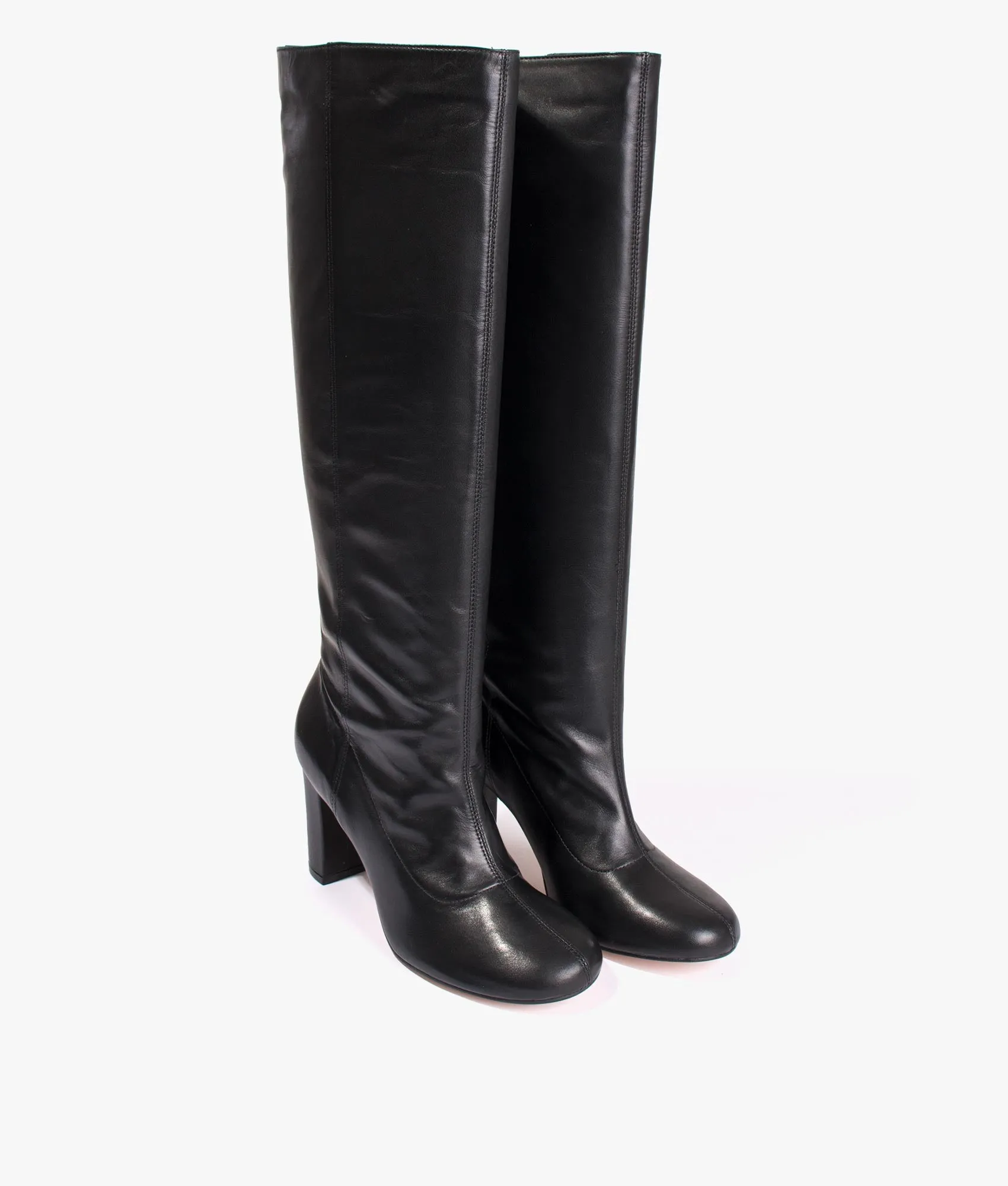 Marlarh leather knee high boot in black