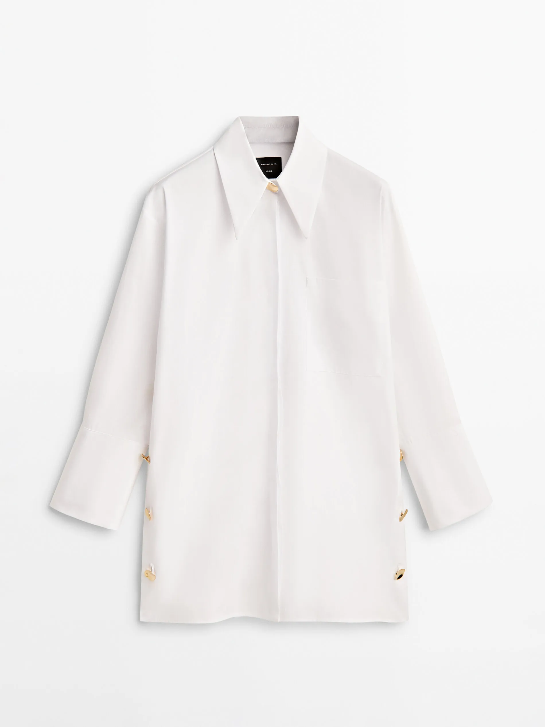 Massimo Dutti  |Casual Style Long Sleeves Cotton Party Style Elegant Style